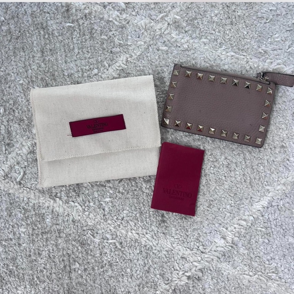 Nude Valentino studded cardholder